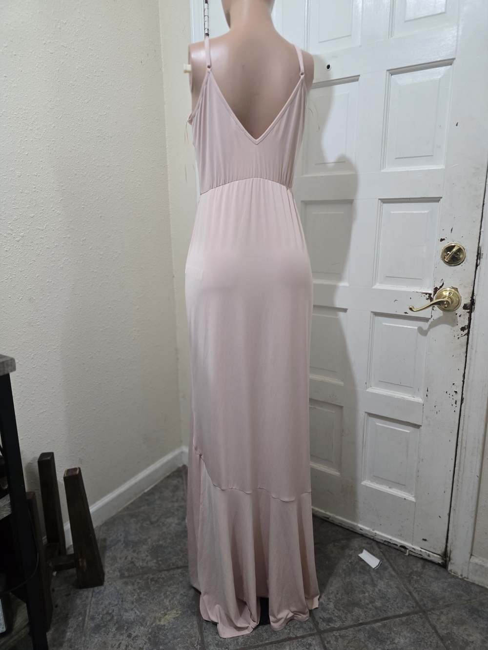 ASOS Light Blush Pink High-Low Ruffle Maxi Dress - Picture 4 of 10